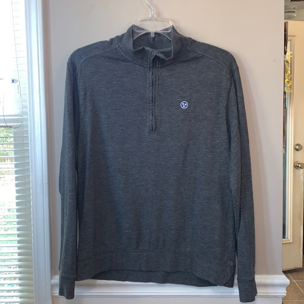 Volunteer Solutions Men’s L Gray Heather Tennessee 1/4 Zip Pullover